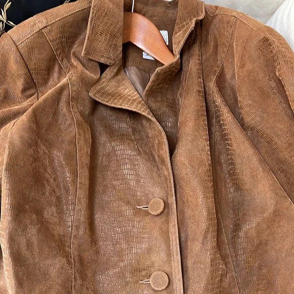 Erin London Brown Blazer Size Large - Picture 5 of 6